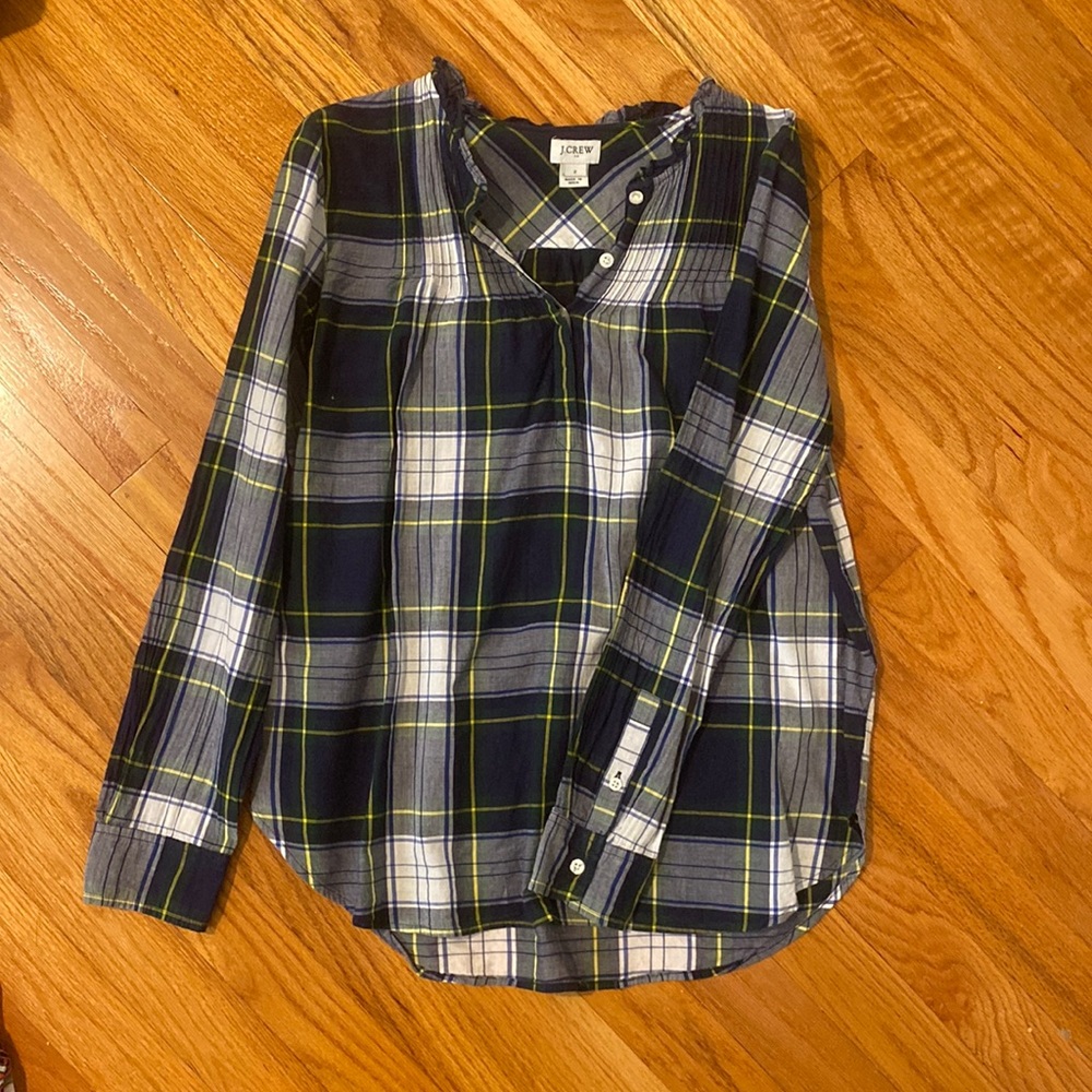 Navy plaid shirt